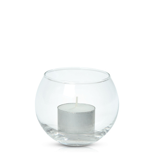 White Event Tealight in Fishbowl, Pack of 24